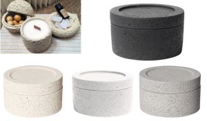 ΒΑΖΟ ΑΠΟ ΠΟΡΟΛΙΘΟ ΜΕ ΚΑΠΑΚΙ 13cm x 8cm 0515352