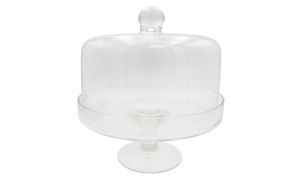 ΓΥΑΛΙΝΗ ΤΟΥΡΤΙΕΡΑ ΜΕ ΚΑΠΑΚΙ 24cm 0503449