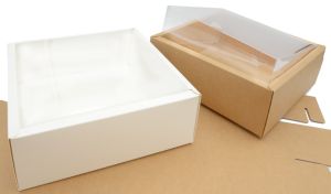 ΧΑΡΤΙΝΟ ΚΟΥΤΙ ME KAΠΑΚΙ ΖΕΛΑΤΙΝΑ 30cm x 30cm x 7.4cm 0402233