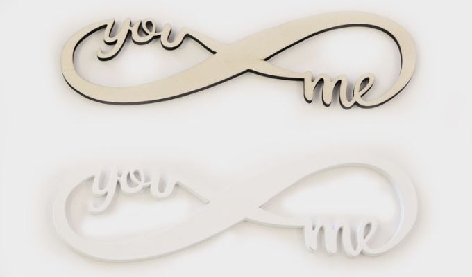 ΞΥΛΙΝΟ ΑΠΕΙΡΟ ΜΕΓΑΛΟ YOU&ME 18cm x 6cm /1 ΤΕΜΑΧΙΟ