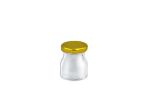 ΒΑΖΑΚΙ ΓΥΑΛΙΝΟ 5.5cm x 4.5cm ΧΡΥΣΟ ΚΑΠΑΚΙ 50ml 0503311