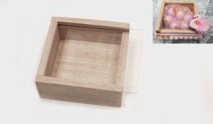 ΞΥΛΙΝΟ ΚΟΥΤΙ ΤΕΤΡΑΓΩΝΟ ΜΕ ΠΛΕΞΙΓΚΛΑΣ 7cm HT20P-002 0519686