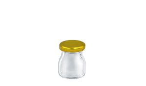 ΒΑΖΑΚΙ ΓΥΑΛΙΝΟ 5.5cm x 4.5cm ΧΡΥΣΟ ΚΑΠΑΚΙ 50ml 0503311
