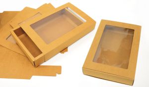 ΧΑΡΤΙΝΟ ΚΟΥΤΙ ΣΥΡΤΑΡΩΤΟ ΜΕ ΠΑΡΑΘΥΡΟ 30cm x 20cm x 5cm 0402160/12 ΤΕΜΑΧΙΑ