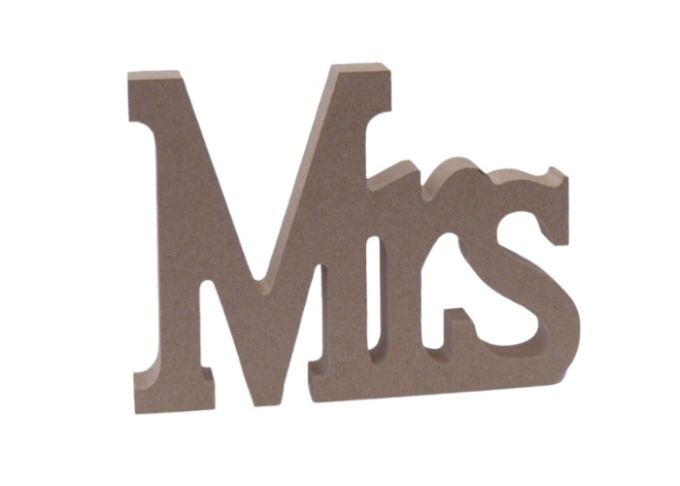 ΞΥΛΙΝΟ Mr & Mrs, ΓΡΑΜΜΑΤΑ MRs 15cm x 11cm MDF 0519383