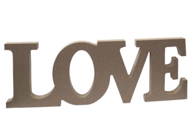 ΞΥΛΙΝΟ LOVE MDF 31cm x 11cm 0519381