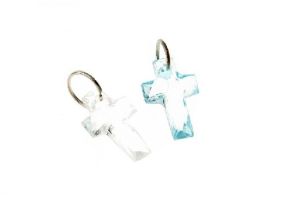 ΑΚΡΥΛΙΚΟΣ ΣΤΑΥΡΟΣ ΜΕ ΑΣΗΜΙ ΚΡΙΚΑΚΙ 1,5cmX 1,0cm 100 TEMAXIA
