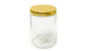 ΒΑΖΟ 770ml ΜΕ ΧΡΥΣΟ ΒΙΔΩΤΟ ΚΑΠΑΚΙ 14cm x 9cm 0503310