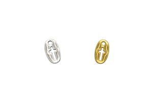 ΜΕΤΑΛΛΙΚΟΣ ΣΤΑΥΡΟΣ ΟΒΑΛ ΜΙΚΡΟΣ 0.7cm x 1.3cm 0517989 /100 ΤΕΜΑΧΙΑ