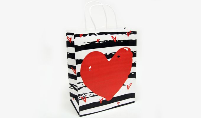 ΤΣΑΝΤΑ ΣΤΡΙΦΤΟ ΧΕΡΑΚΙ ΜΕ ΚΑΡΔΙΑ 27cm x 21cm 0402121