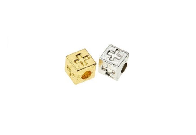 ΜΕΤΑΛΛΙΚΟΣ ΣΤΑΥΡΟΣ ΚΥΒOΣ ΜΙΝΙ  1,0 Χ1,0cm 50 TEMAXIA