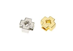 ΜΕΤΑΛΛΙΚΟΣ ΣΤΑΥΡΟΣ ΜΕ ΠΛΑΚΕ ΤΡΥΠΑ 1,0cmx1,0cm  50 TEMAXIA