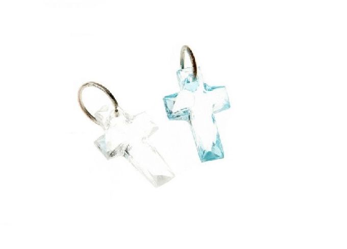 ΑΚΡΥΛΙΚΟΣ ΣΤΑΥΡΟΣ ΜΕ ΑΣΗΜΙ ΚΡΙΚΑΚΙ 1,5cmX 1,0cm 100 TEMAXIA