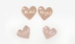 ΚΑΡΔΙΑ ΠΛΕΞΙΓΚΛΑΣ ΜΕ ΟΝΟΜΑΤΑ ROSE GOLD 2.1cm x 1.9cm 0529017