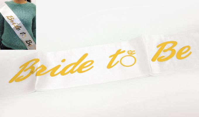ΚΟΡΔΕΛΑ ΣΑΤΕΝ Bride to be 160cm x 9.5cm