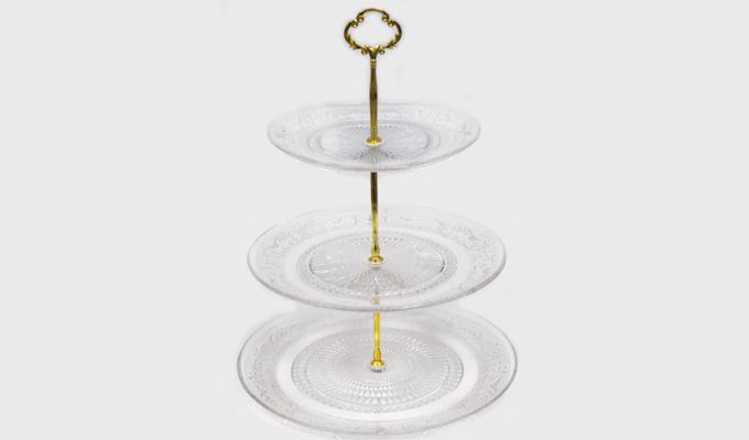 ΓΥΑΛΙΝΗ ΠΙΑΤΕΛΑ ΤΡΙΩΡΟΦΗ 40cm x 27cm 0503144