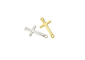 ΜΕΤΑΛΛΙΚΟΣ ΣΤΑΥΡΟΣ ΜΕ 2 ΚΡΙΚΑΚΙΑ 2,5cmx2,5cm  50 TEMAXIA