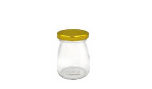 ΒΑΖΑΚΙ ΓΥΑΛΙΝΟ 7.5cm x 5cm ΧΡΥΣΟ ΚΑΠΑΚΙ 100ml 0503312