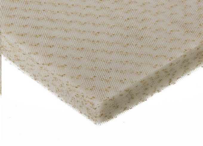 ΤΟΥΛΙ ΓΑΛΛΙΚΟ ΕΚΡΟΥ ΜΕ ΧΡΥΣΟ ΓΚΛΙΝΤΕΡ 14cm x 14cm 100 ΤΕΜΑΧΙΑ