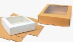 ΚΟΥΤΙ ΤΕΤΡΑΓΩΝΟ ΧΑΡΤΙΝΟ ΜΕ ΚΑΠΑΚΙ ΚΑΙ ΠΑΡΑΘΥΡΟ ΖΕΛΑΤΙΝΑ 25cm x 25cm x 7.5cm 0402216